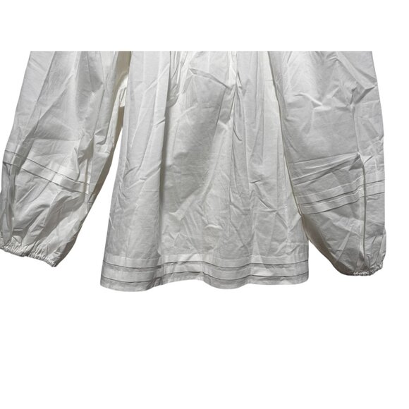 Maurices Lace Babydoll Blouse Womens 1X White Ballon Sleeves Cottagecore Peasent - Picture 15 of 16